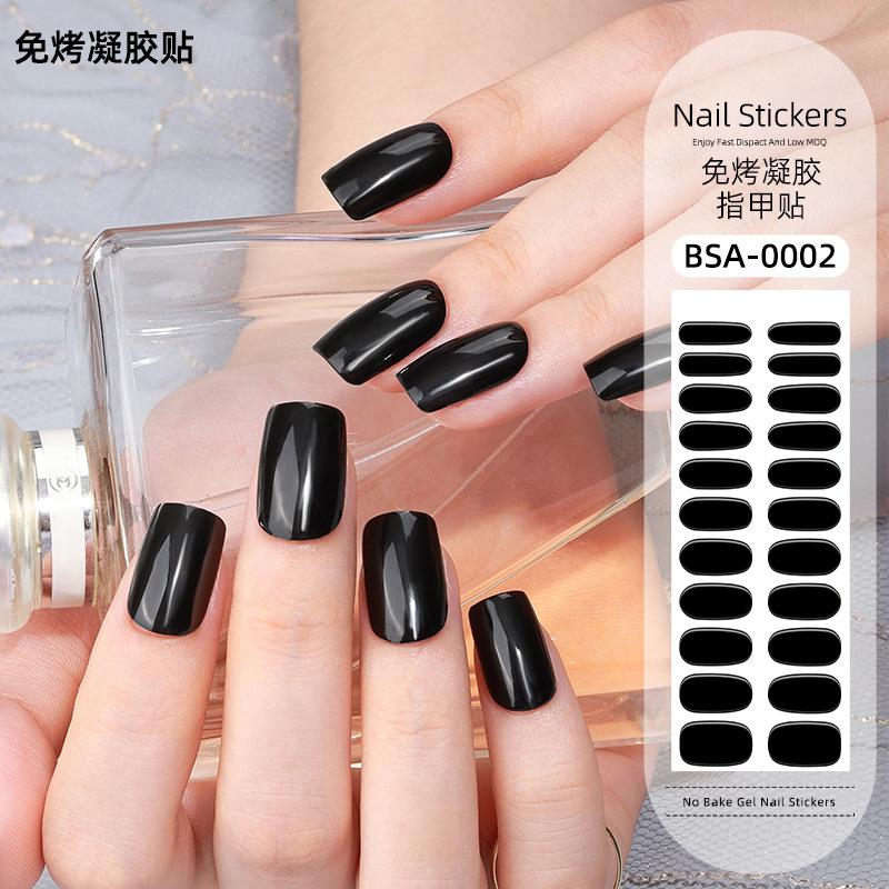 Adesivo per nail art in gel senza cottura colore solido adesivo per unghie illuminazione europea e americana