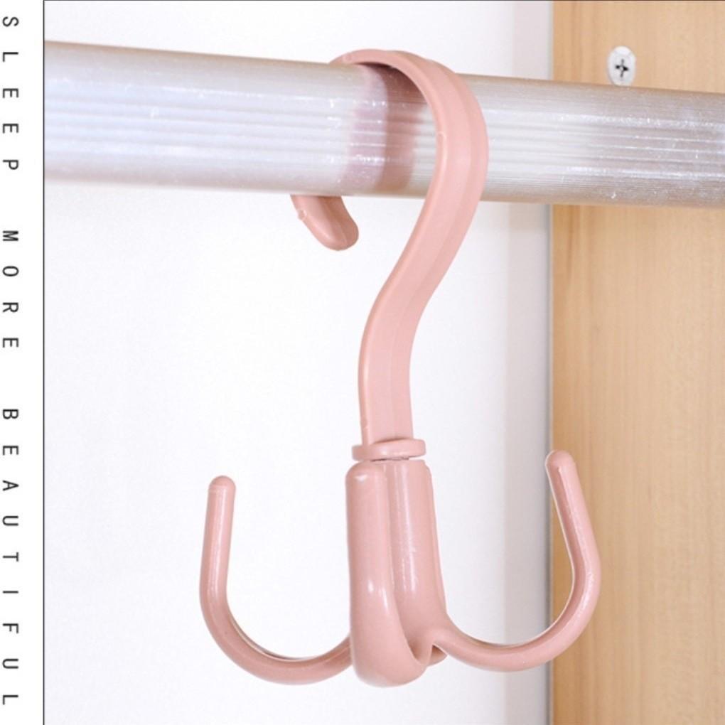 Modern Plastic Multifunction Closet Hook With Rotating Claws For Home Storage