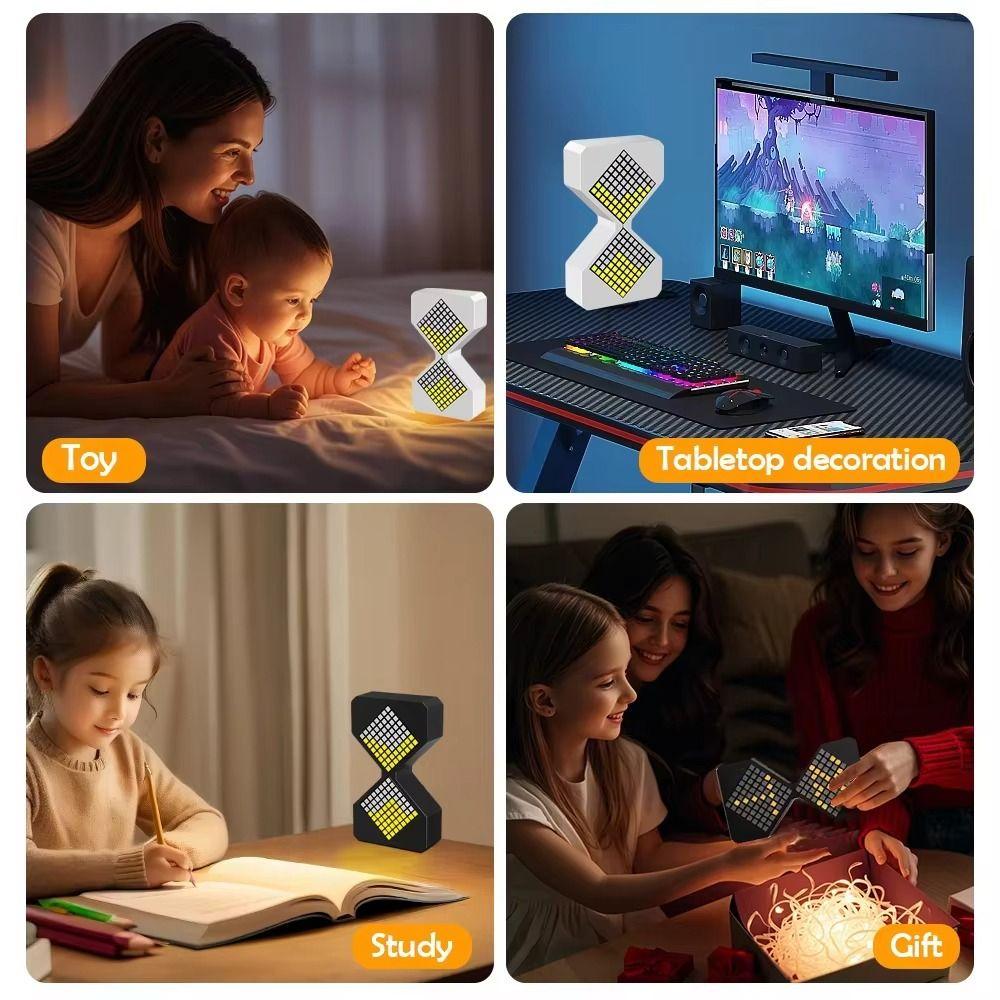 Intelligent Electronic Timer Brightness 3D Hourglass Ornament Portable Night Light  Birthday Gift