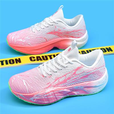 Heartbeat Double Mesh Soft Sole Rebound Casual Sports Shoes Carbon Plate Training Shoes Comfortable Wear-resistant Comfortable Running Shoes