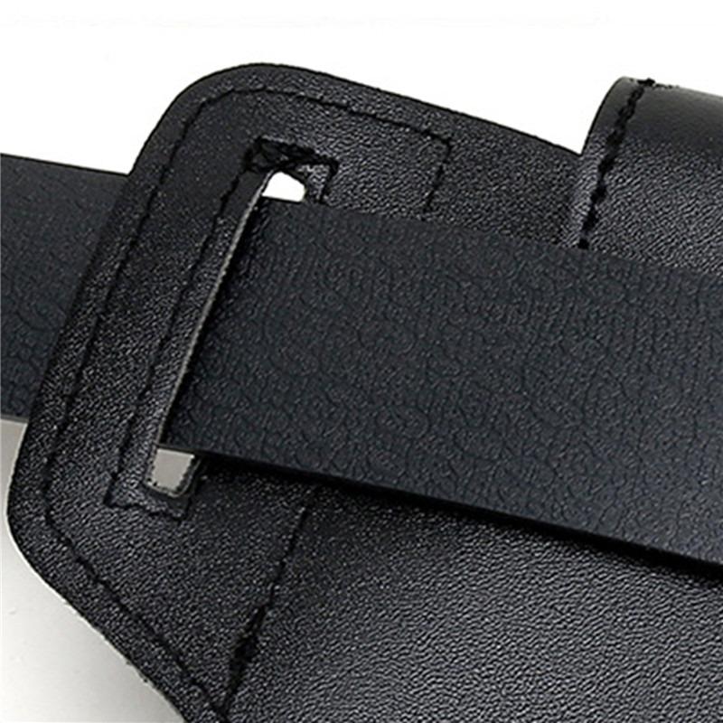 Leather mobile phone bag set men's fanny pack key vertical summer men's work site wearing a belt around the waist bag.