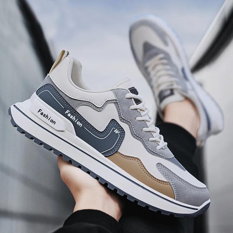 New Men's Shoes Autumn and Winter Leisure Sneaker Platform Men's Shoes Fashion Fashion Shoes Lace-up Comfortable Men's Shoes