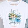 Lake Como T Shirt Ultra Soft Italian Trip Clothes Cute Lago Di Outfit Vacation Vintage Comfortable Casual Graphic
