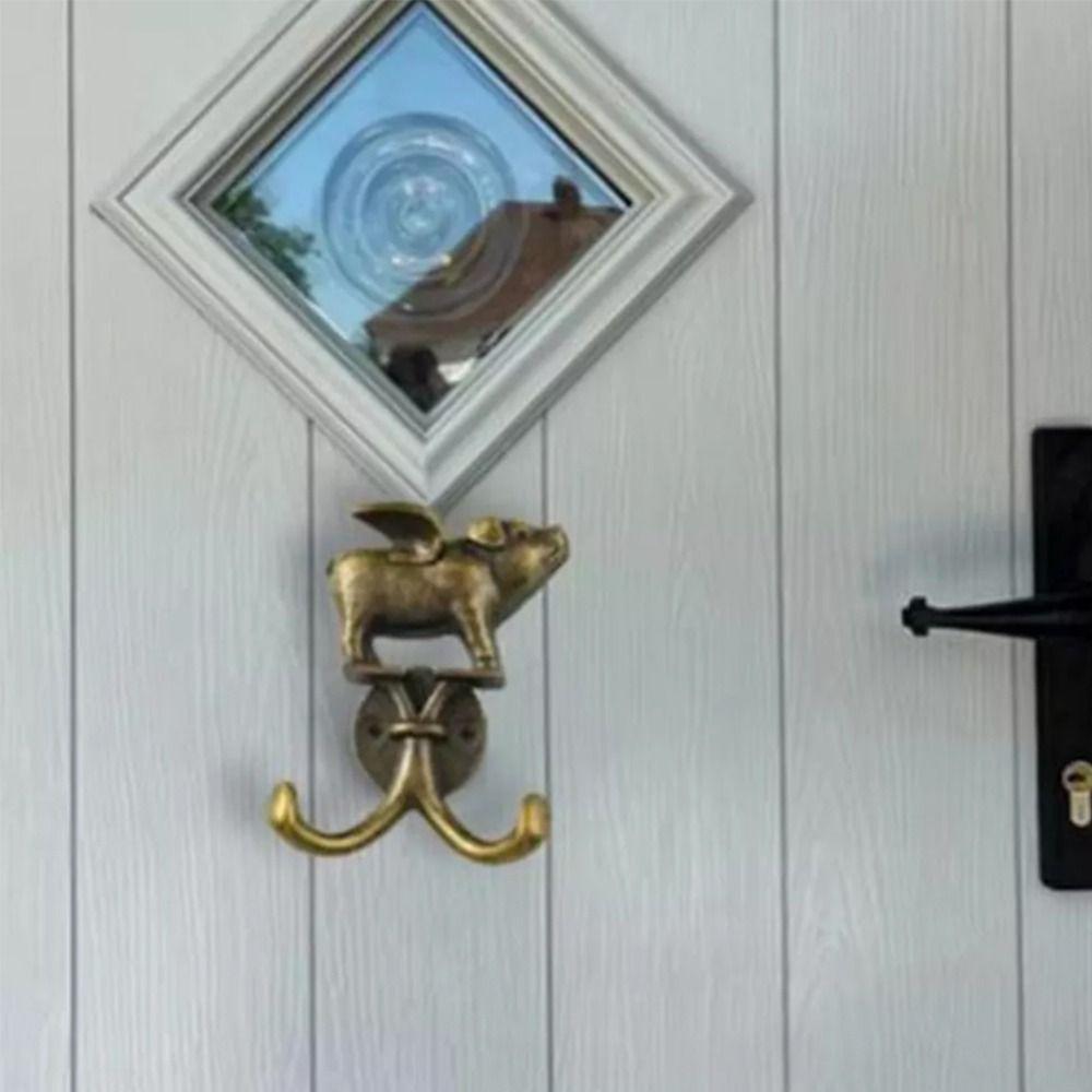 Vintage Decorative Flying Pig Wall Hook Heavy Duty Towel Hooks for Kitchen Bathroom Bedroom