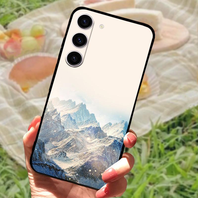 For Samsung S23 S 23 Ultra Case Cover Marble Painted Cases for Samsung Galaxy S23 Plus + Silicone Bumper GalaxyS23 Phone Bags