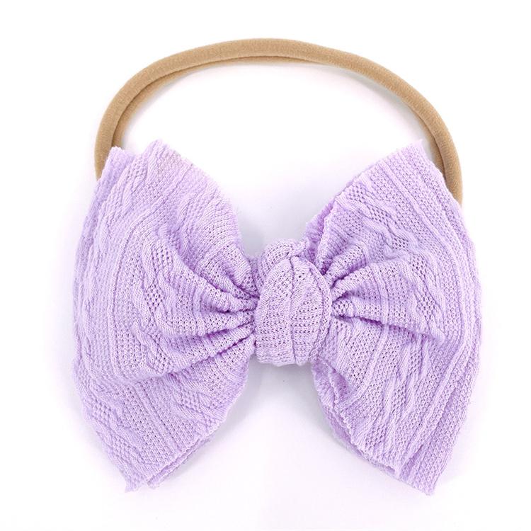 Baby Girls Bowknot Headband Elastic Princess Nylon Hair Bands Hair Accessories