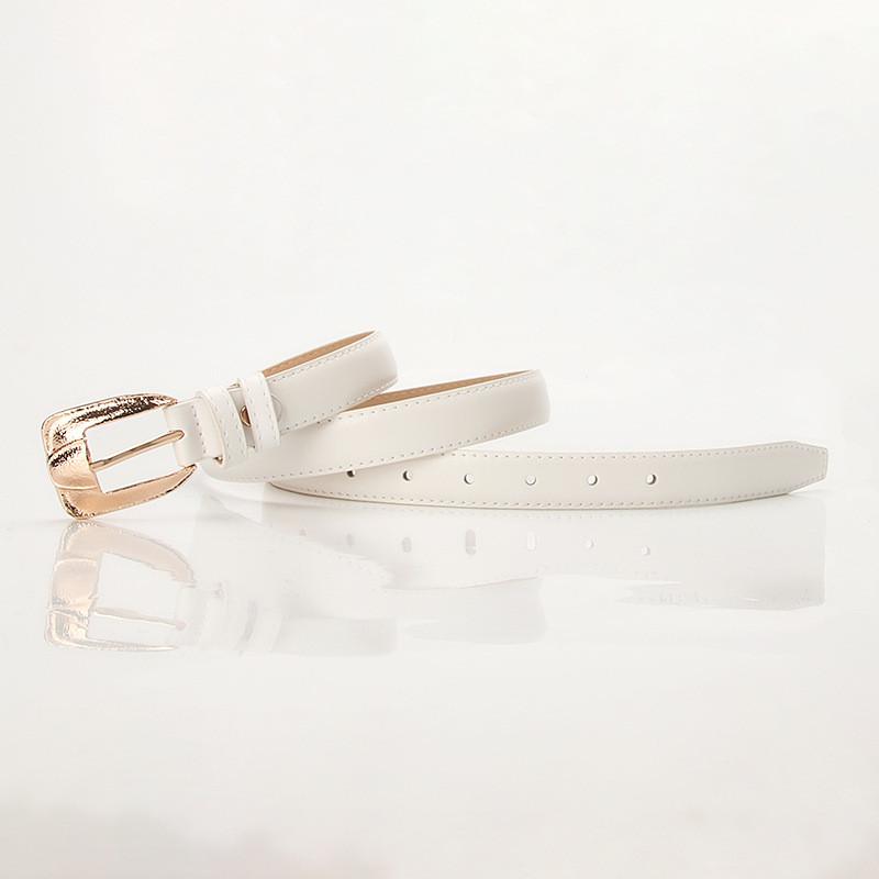 Minimalist Pu Leather Belt For Women With Alloy Pin Buckle Casual Office Style