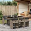 VidaXL 7-piece Garden Dining Set and Cushions Grey Rattan 3277855