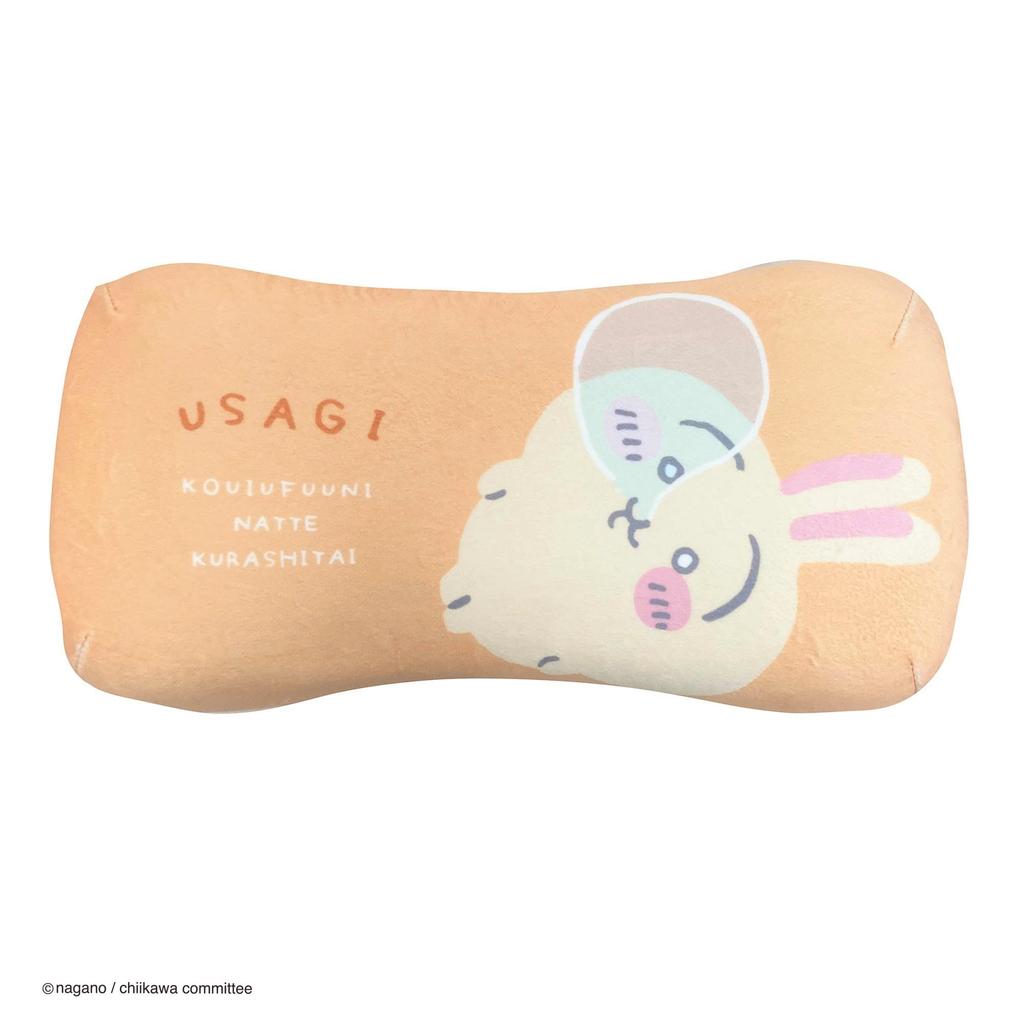 MORIPiLO Morishita Memory Foam Pillow Chiikawa Rabbit 15x31cm Waist Support Back Support Stuffed Toy Cushion Something and Cute Beige 4621077