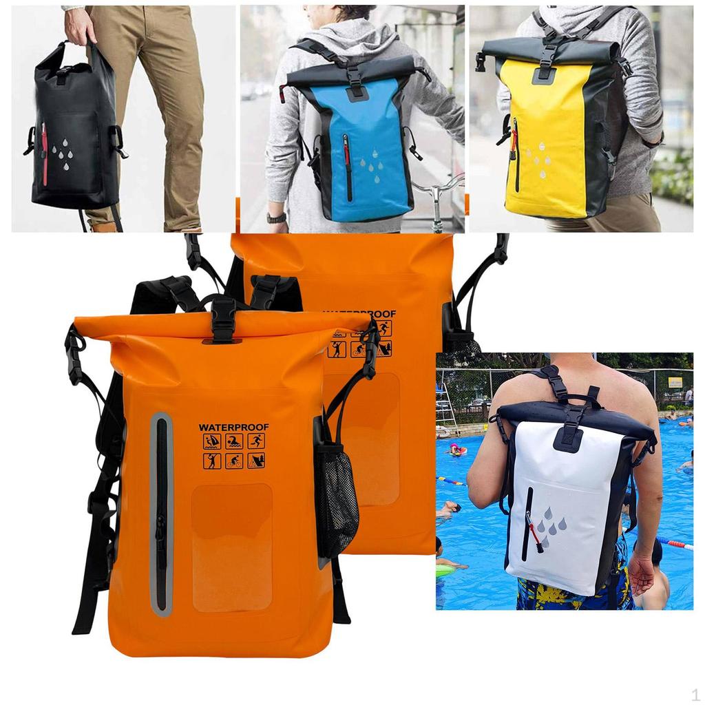 Waterproof Dry Bag 25L Adjustable Shoulder Strap Backpack Kayak for Kayaking Fishing