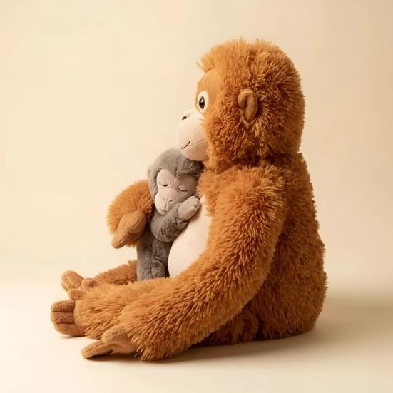 Monkey Plush Doll Soft Stuffed Animal Pillow Emotional Support Monkey Doll for Stress Relief And Comfort Machine Washable Home Decor Gift