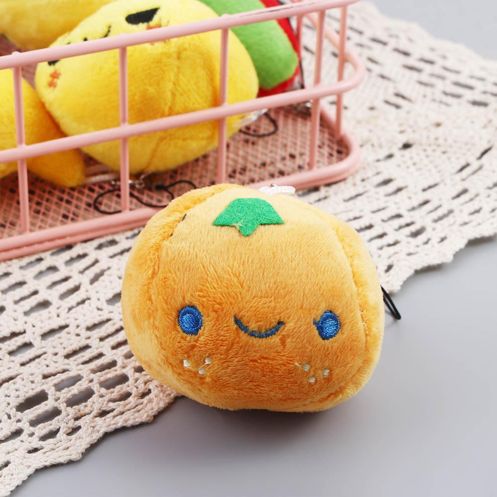 6cm Key Holder Stuffed Toy Plush Keychain Fruit Plush Doll Fruit Plush Toy Vegetable Plush Toy