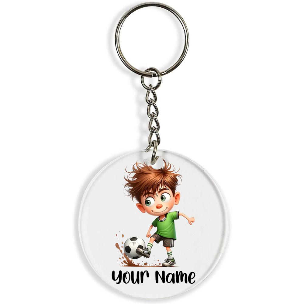 Personalized Soccer Pattern Keychain Custom Name Keyring Accessories Football 2026 Soccer 2026 Gifts Bag Pendant