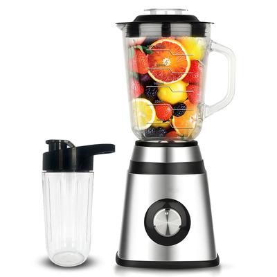 Smoothie-Mixer in persönlicher Größe mit Becher für die Küche, 400 W, kleiner Mixer aus Edelstahl, 2 Geschwindigkeiten