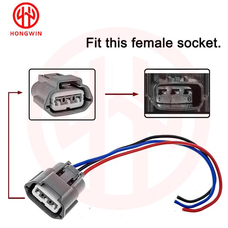 10PCS 3 Pin Waterproof Automotive Sensor Connector 6189-0779 22448-ED000 Ignition Coil Socket For Nissan Infiniti Suzuki Mazda