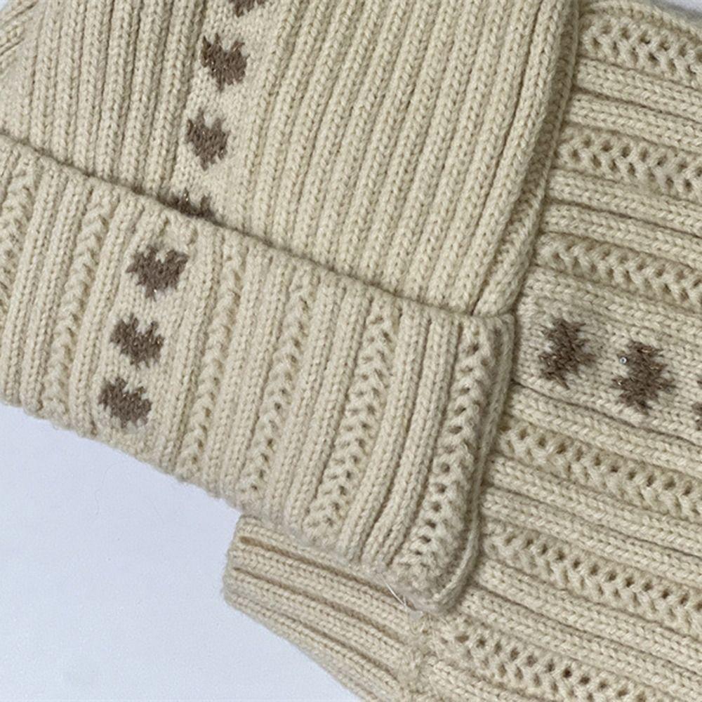 Double Layer Hats Scarf Set Plus Plush Beanie Hat Thickened Ear Protection Hat  Women