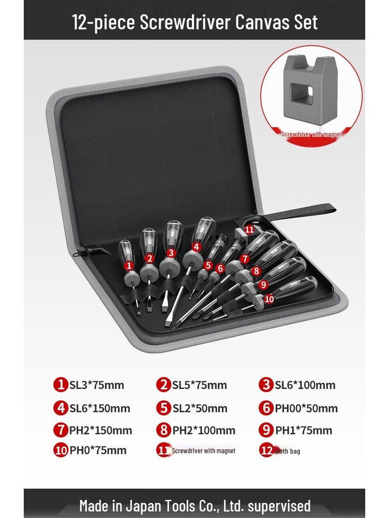 High-Quality Industrial Screwdriver Set: Phillips, Flathead, Torx, Strong Magnetic, Durable Manual Tools