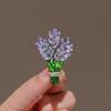 Exquisite Purple Lavender Brooch Women's Brooches Crystal Rhinestone Bouquet Pins Clothing Coat Jewelry Gift