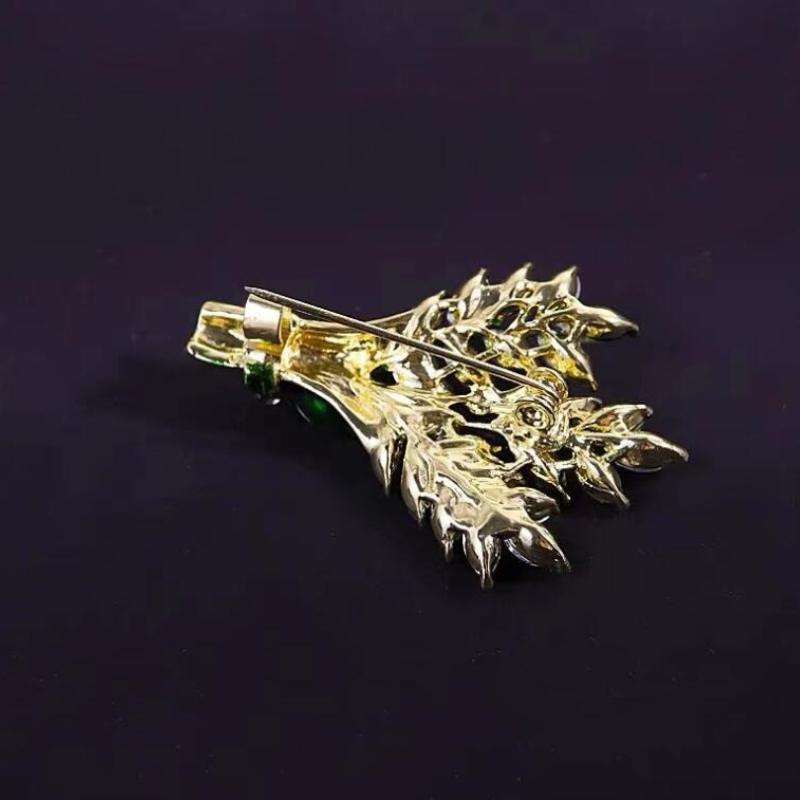 Exquisite Purple Lavender Brooch Women's Brooches Crystal Rhinestone Bouquet Pins Clothing Coat Jewelry Gift