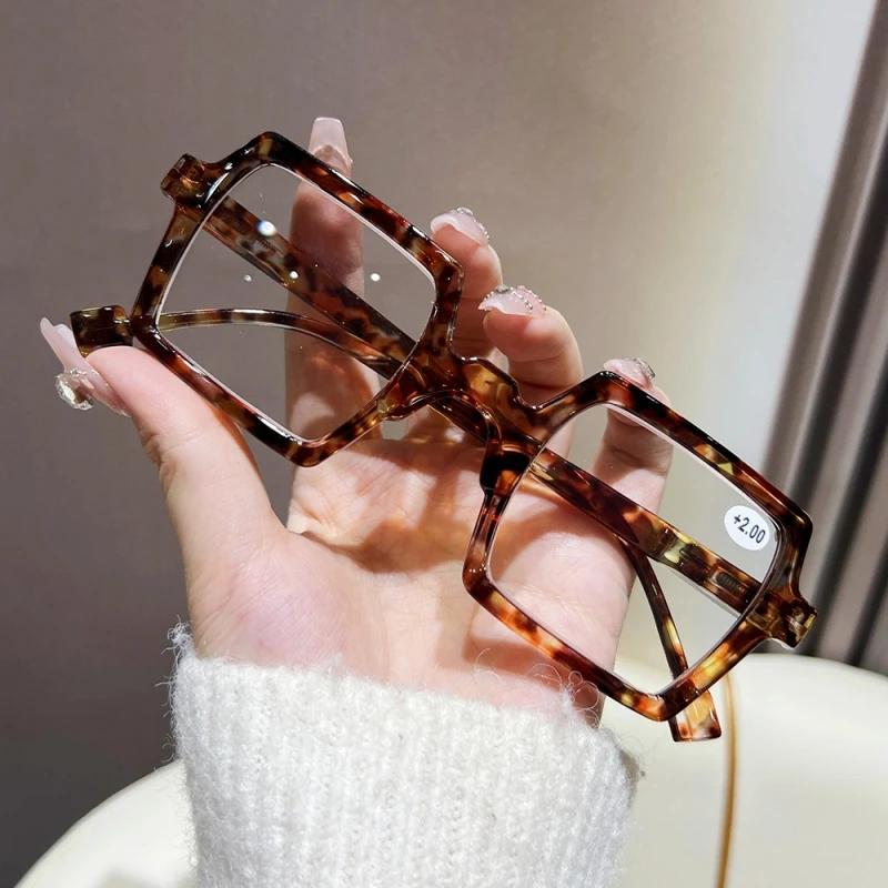 Fashion Square Frame Reading Glasses for Men Women New Style Anti-blue Light Far Sight Eyewear Vintage Presbyopia0+1.0 +1.5 +4.0