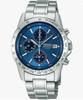SEIKO SPIRIT SBTQ071 Blau Silber Chronograph Herrenuhr Box aus Japan