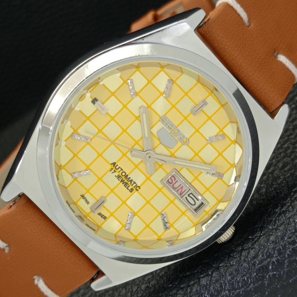 

ЯПОНИЯ SEIKO 5 АВТОМАТИЧЕСКИЕ МУЖСКИЕ 6309A ВОССТАНОВЛЕННЫЕ ЧАСЫ С ЖЕЛТЫМ ЦИФЕРБЛАТОМ a440285-4 Sk-a440285