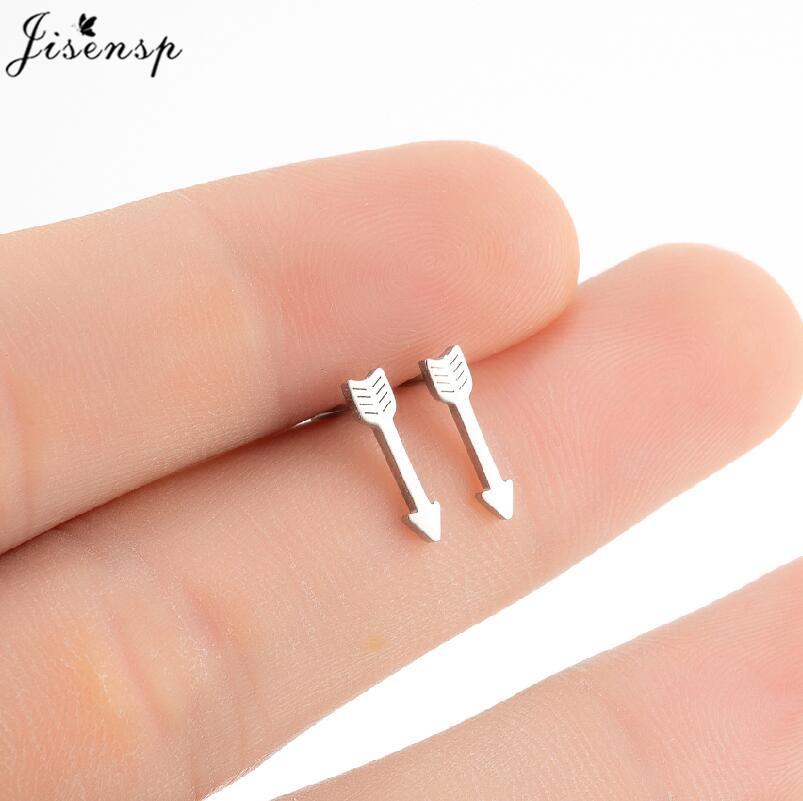 Ethnic Sun Totem Stud Earrings Personality Stainless Steel Heart Key Lock Arrow Earings for Women Geometric Jewelry Oorbellen