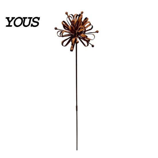 Weatherproof Garden Stakes Iron Stake Decor, Metal Outdoor Yard Ornament with Rustproof Coating, Decorative Ground Easy Insert for Patio Villa
