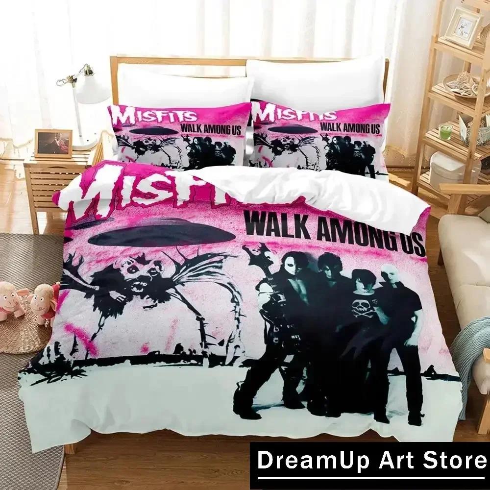 3D Print The Misfits Glenn Danzig Bedding Set Boys Girls Twin Queen King Size Duvet Cover Pillowcase Bed boys Adult