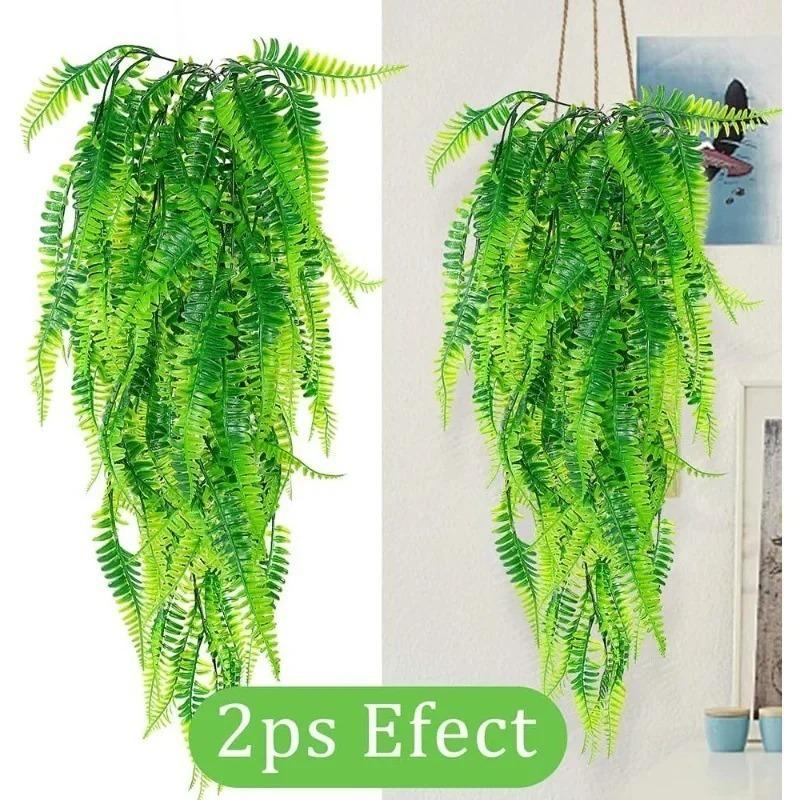 Persian Grass Simulation Wall Hanging Artificial Ferns Vine Plants Hanging Green Plants Indoor Ceiling Flower Vine Decoration