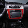 Para Seat Leon 2005 2006 2007 2008 2009 2010 2011 2012 Pegatina Real de Fibra de Carbono Blanda Panel de CD del Coche Accesorios Interiores LHD RHD