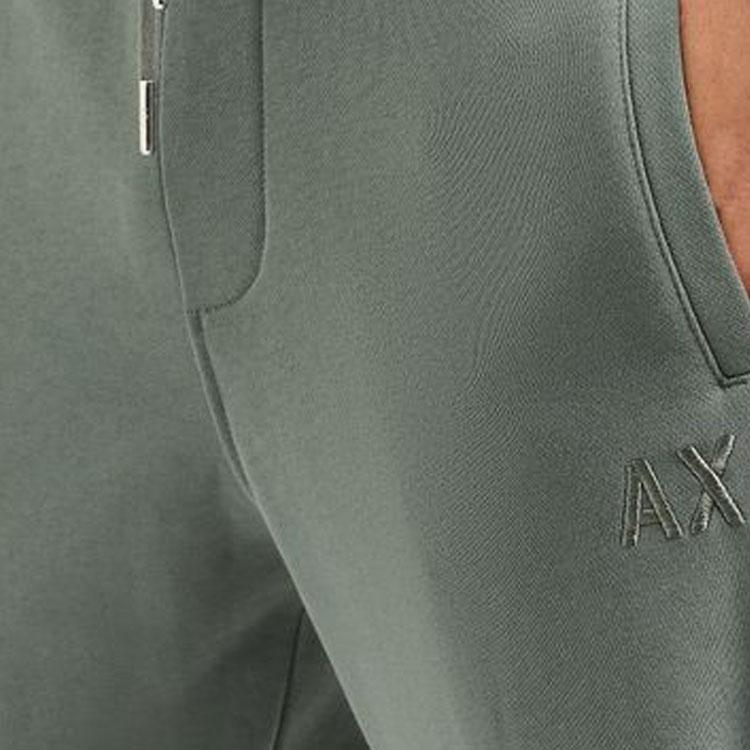 Armani Exchange Solid Color Embroidered Letter Casual Knit Sports Pants Men Bottoms Green 3DZPLF-ZJ4XZ-11888