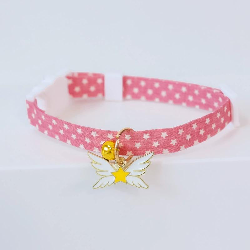 Ins fresh style Cat Collar Safety Breakaway Small Dog Tie Adjustable Necklace Strap for Puppy Kittens pet cats neck with bell