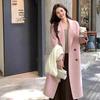 Women's Korean Style Double-Sided Wool Coat - Fashionable, Loose, Slimming, Versatile, Mid-Length, Lazy Style