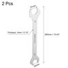 uxcell 2-Pack Thin Wrench, 24mm x 27mm, Double-Ended, Spanner Set, Thin, Double-Opening Wrench, 2 Sizes per Wrench, Short Type, Flat Wrench, Repair To