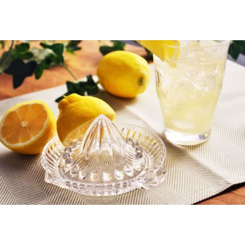 Toyo Sasaki Glass Lemon Squeezer, Round, Made In Japan, Dishwasher Safe, Juicer, Fruit Squeezer, Glass, P-SGK-101-N