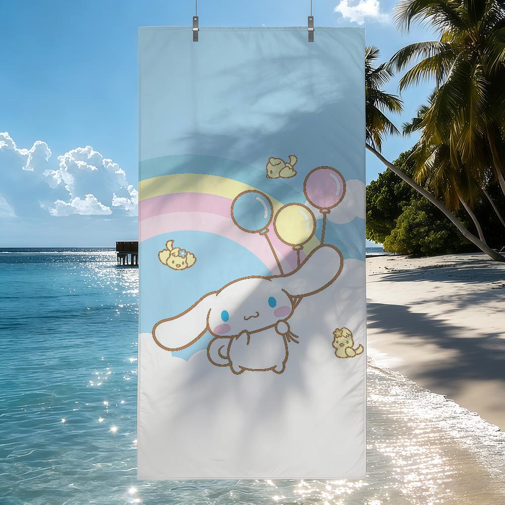 Sa C-Cinnamoroll cute Towel Quick Drying Beach Towels Are Suitable For Swimming Pools Camping Yoga And The Gym