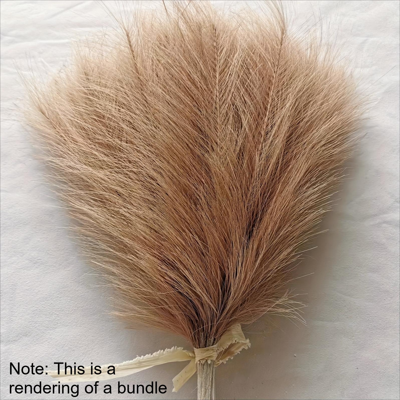 10pcs/set Simulated reed grass, Faux Feather Stems, Home Decor, Fabric, for Living Room, Wedding, Engagement, No Vase Included