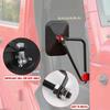 2pcs Side Mirrors Square Doorless Rear View Mirrors for Jeep Wrangler 1996-2019