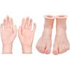 Versatile Silicone Hand and Foot Models Adjustable Silicone Hand Foot Shape Models for Beauty Artists Accessory Display