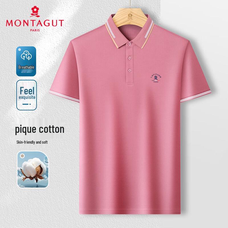 MONTAGUT Men s Pique Breathable Polo Shirt 50