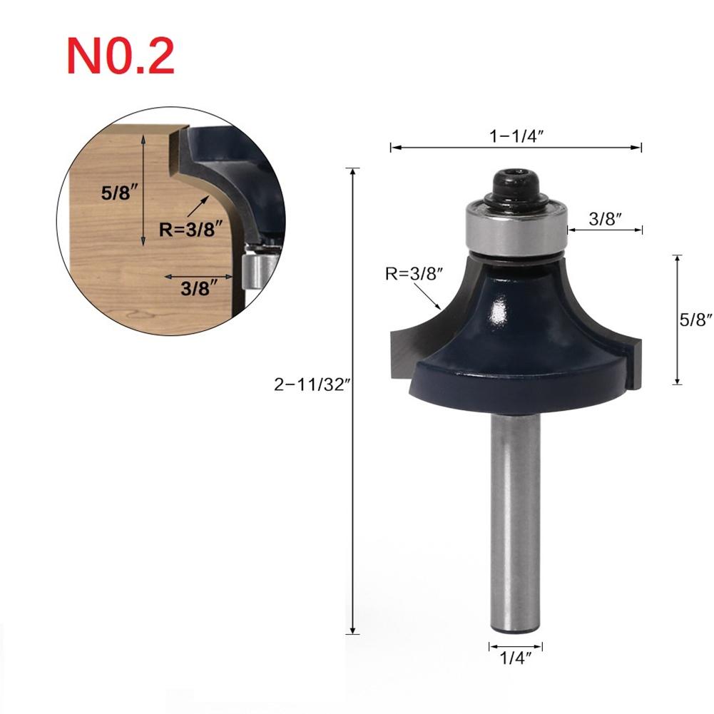 Over Router Bit1 Router Bit Router Bit With Bearing 1/4 Shank Corner Round Over
