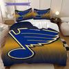 St. Louis Blues Pattern Bedding Quilt Set Quilt Cover Pillowcase Home Decoration Birthday Gift (1 * duvet cover + 2 * pillowcase, without core)