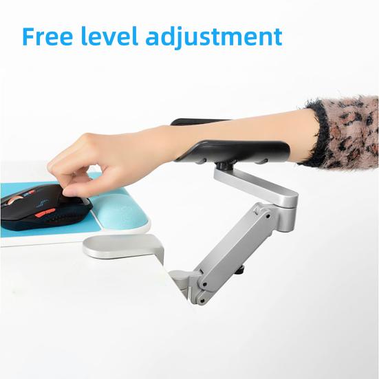 1 Set Computer Arm Support Ergonomic Protective Adjustable Computer Multipurpose Mouse Armrest for argento