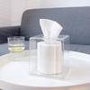 1Pc Transparent Tissue Box For Tabletop Use, Bathroom Roll Paper Container, Suitable For Kitchen And Home Use