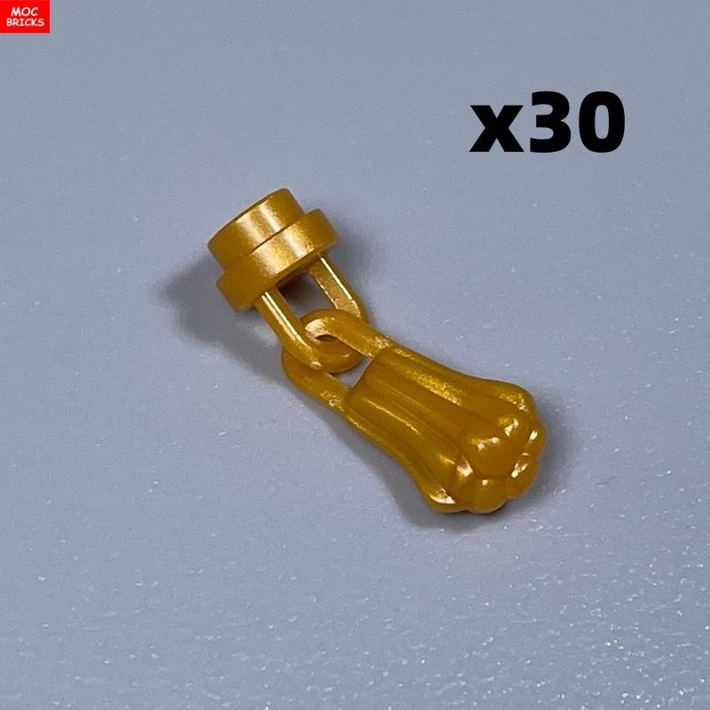 MOC Bricks Pearl Golden Chain Pendant Tassels 25375 4cm Figure Wear Accessory Assembled Building Blocks Toys kids gift