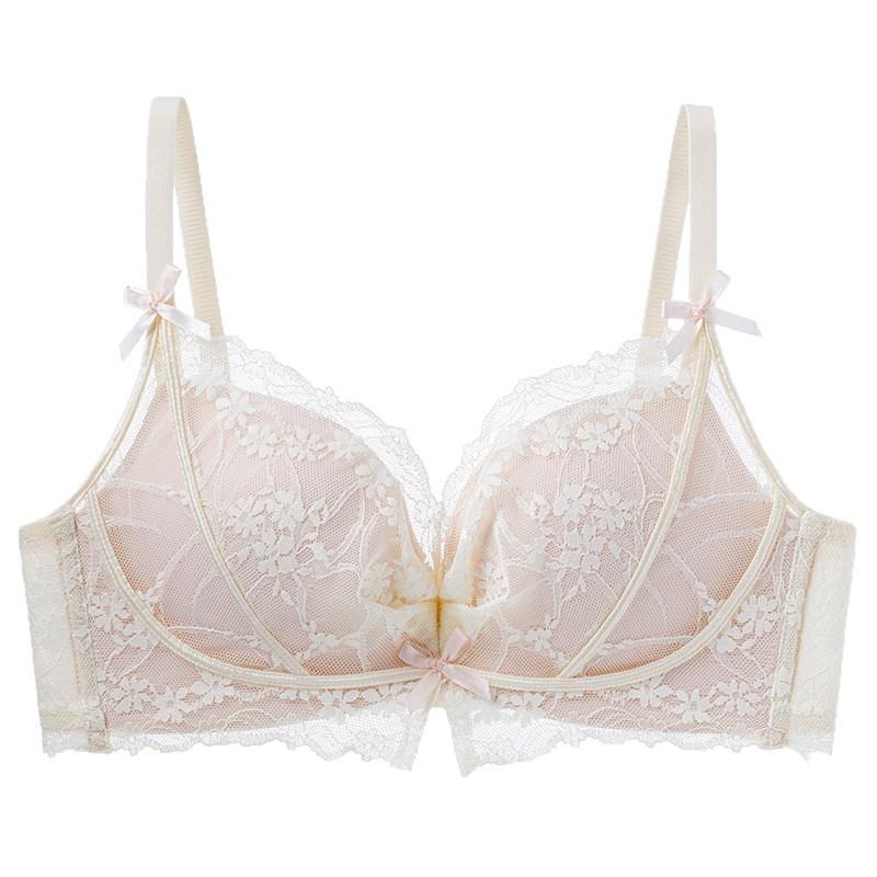 

Новый романтический кружевной пуш-ап бюстгальтер: Глубокий V-образный вырез, Предотвращающий провисание, Регулируемый, Боковая поддержка Soft Pink Single
