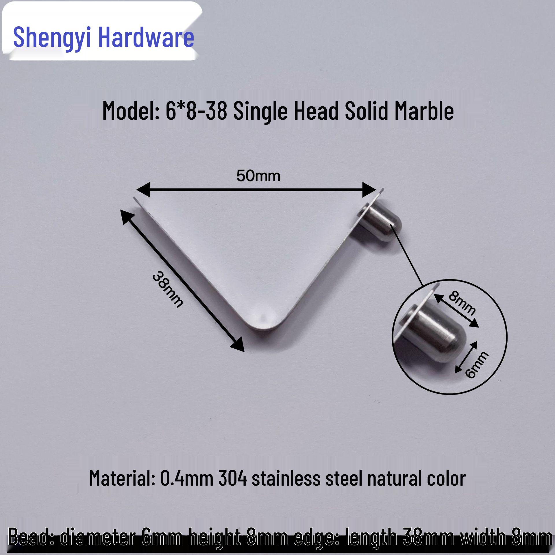

V-Shaped Stainless Steel Spring Clip, 6x8-38mm, for Telescopic Tubes