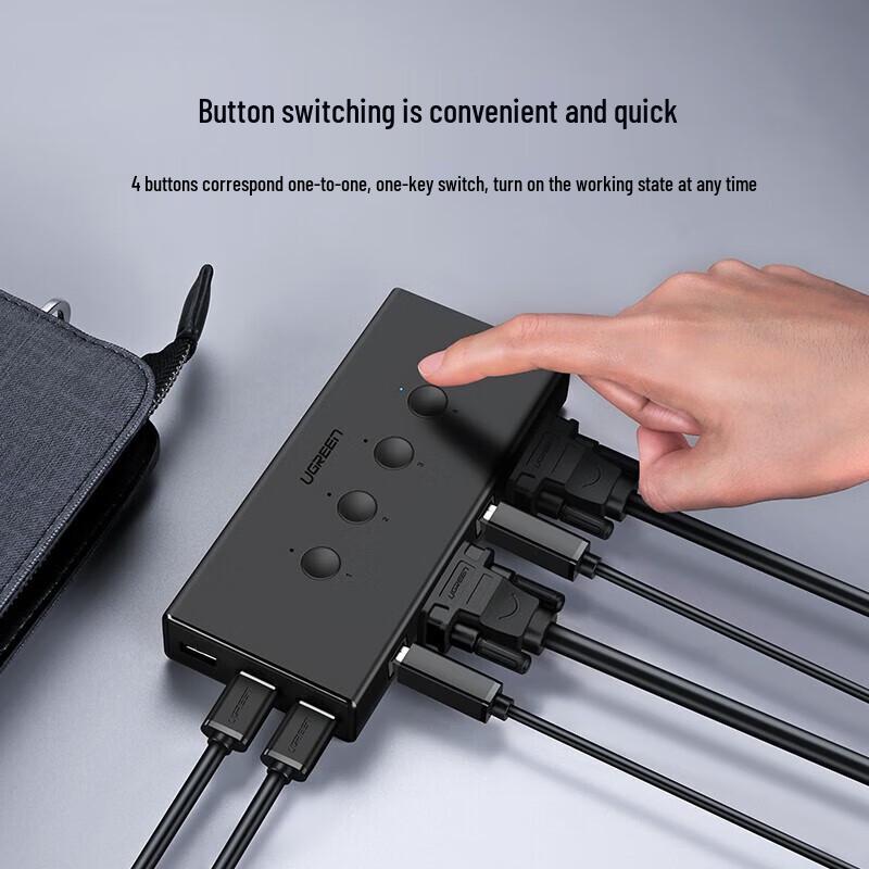 UGREEN CM154 4-Port VGA KVM Switch