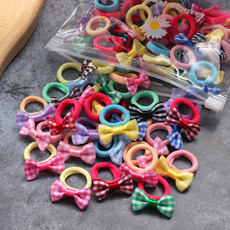 20 pçs/set bonito bowknot headbands meninas elásticos faixas de cabelo acessórios para o cabelo headwear
